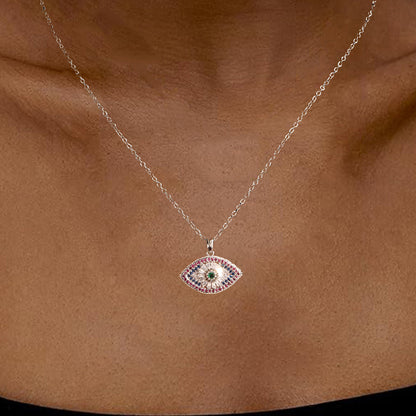 Colorful Evil Eye Pendant Necklace