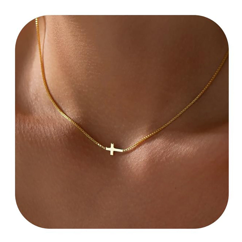 Minimalist Cross Pendant Necklace