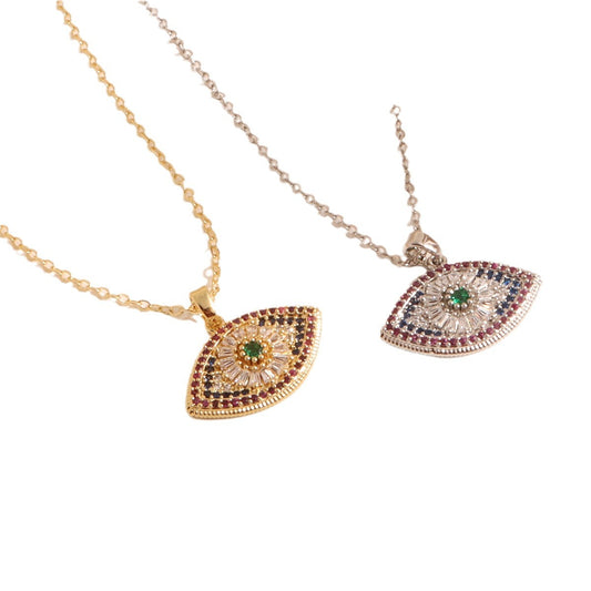 Colorful Evil Eye Pendant Necklace