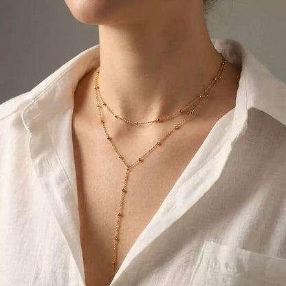 Beaded Layered Y-Necklace