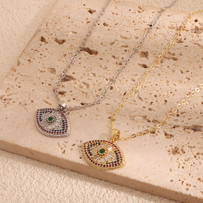 Colorful Evil Eye Pendant Necklace