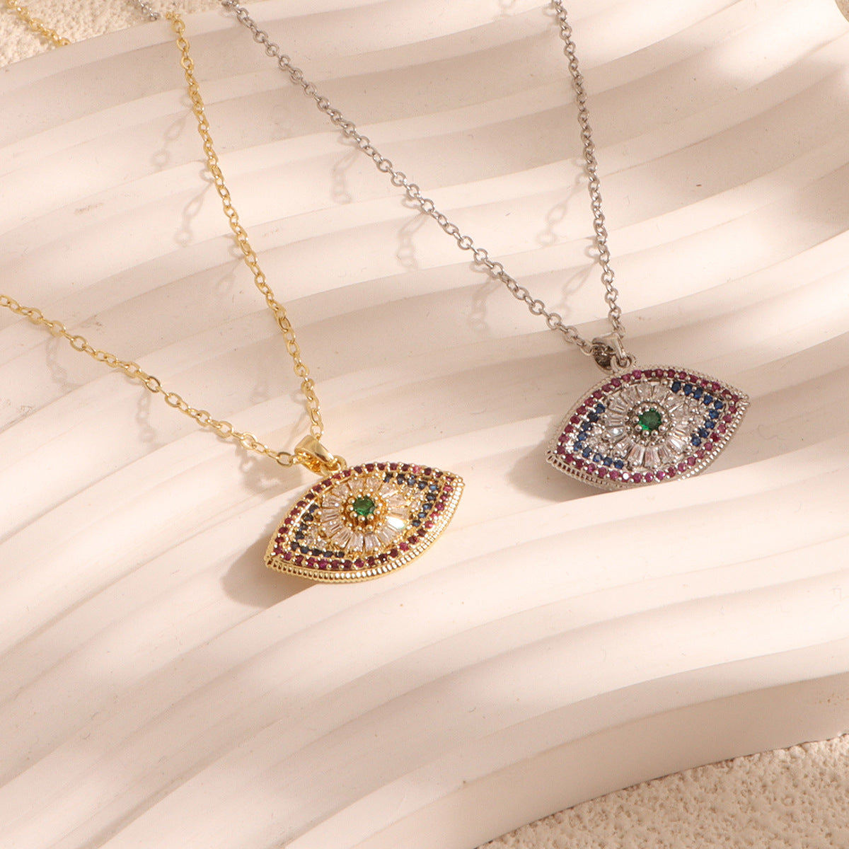 Colorful Evil Eye Pendant Necklace