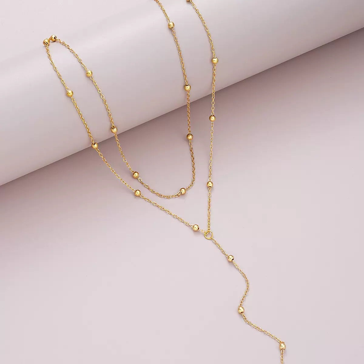 Beaded Layered Y-Necklace