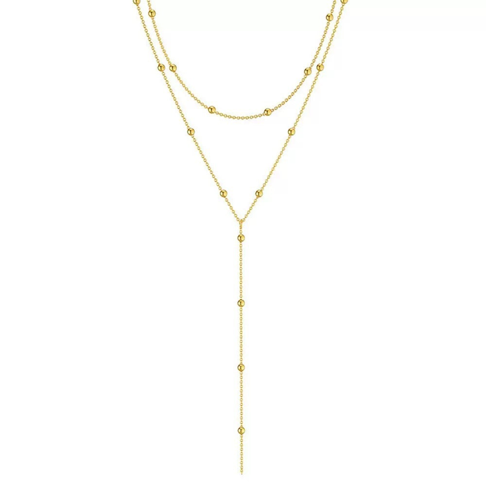 Beaded Layered Y-Necklace