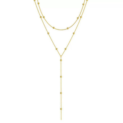 Beaded Layered Y-Necklace