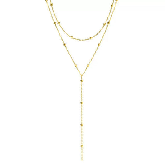 Beaded Layered Y-Necklace