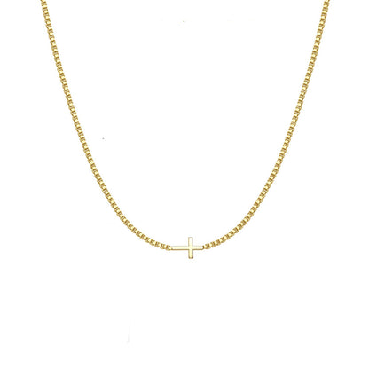 Minimalist Cross Pendant Necklace